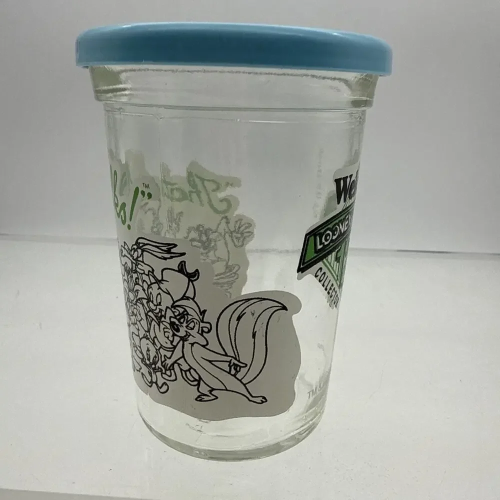 1994 Welchs Looney Tunes Collector Series 12 Jelly Glass That’s All Folks! W/Lid